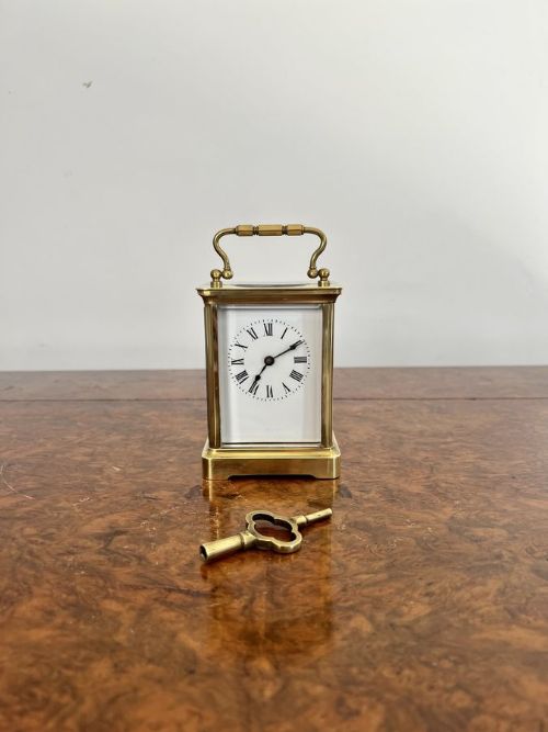 Antique Victorian Quality French Brass Carriage Clock