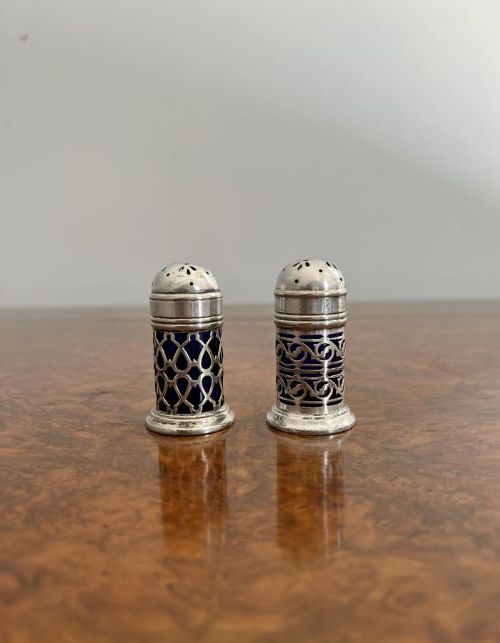 Lovely Pair of Antique Edwardian Table Salts