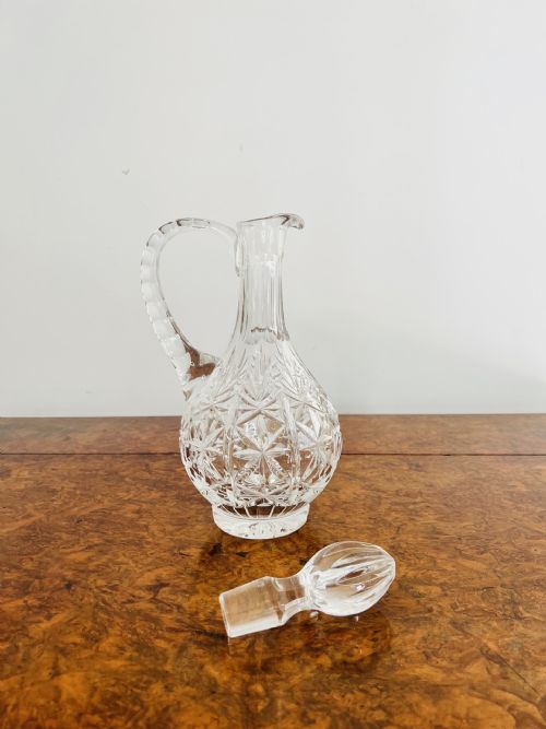 STUNNING QUALITY ANTIQUE EDWARDIAN CUT GLASS EWER - ADDITIONAL PHOTO 1