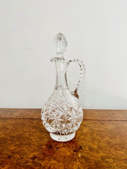 STUNNING QUALITY ANTIQUE EDWARDIAN CUT GLASS EWER - ADDITIONAL PHOTO 3