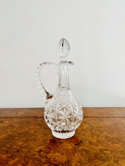 STUNNING QUALITY ANTIQUE EDWARDIAN CUT GLASS EWER - ADDITIONAL PHOTO 5