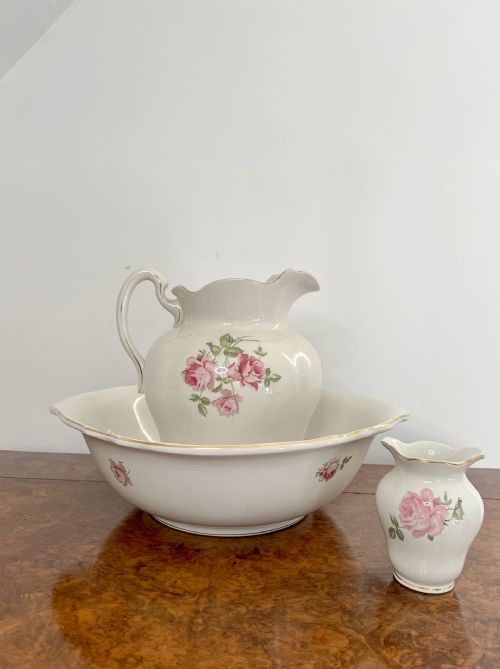 Stunning Quality Antique Victorian Jug and Bowl Set