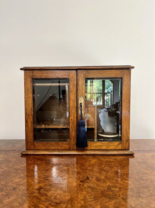 Fantastic Quality Antique Edwardian Oak Smokers Cabinet