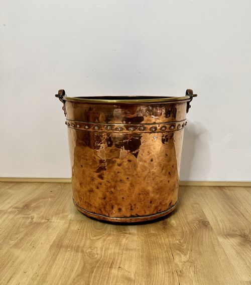 Quality Antique Victorian Copper Coal Bucket