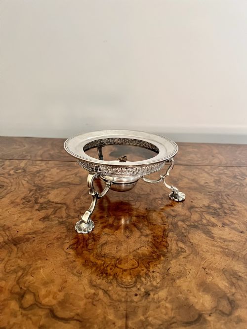 QUALITY ANTIQUE EDWARDIAN FENTON BROTHERS SILVER PLATED SPIRIT KETTLE - ADDITIONAL PHOTO 7