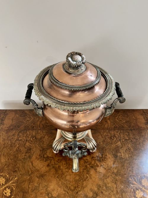 FANTASTIC QUALITY ANTIQUE VICTORIAN LARGE COPPER SAMOVAR - ADDITIONAL PHOTO 2