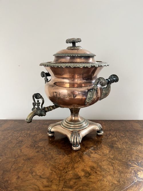 FANTASTIC QUALITY ANTIQUE VICTORIAN LARGE COPPER SAMOVAR - ADDITIONAL PHOTO 6