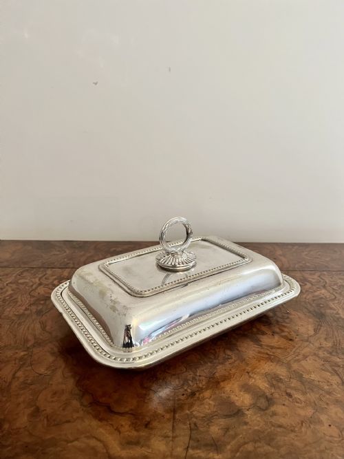 Antique Edwardian Silver Plated Entree Dish