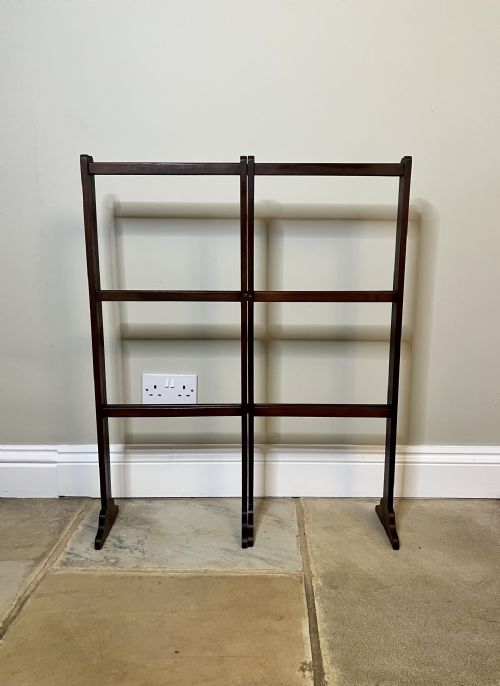 QUALITY ANTIQUE EDWARDIAN MAHOGANY FOLDING CLOTHES AIRER