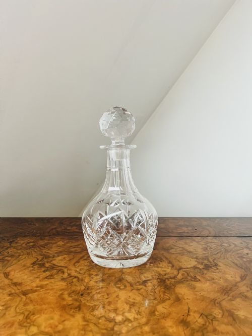 Lovely Antique Edwardian Cut Glass Decanter