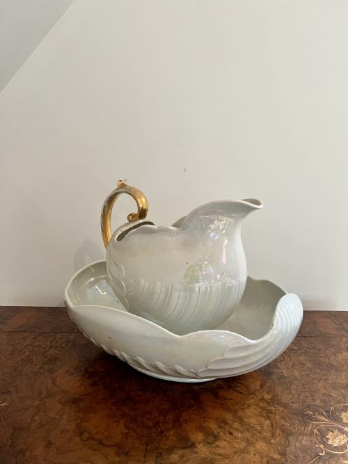 LOVELY ANTIQUE EDWARDIAN SHELLEY JUG AND BOWL SET - ADDITIONAL PHOTO 1