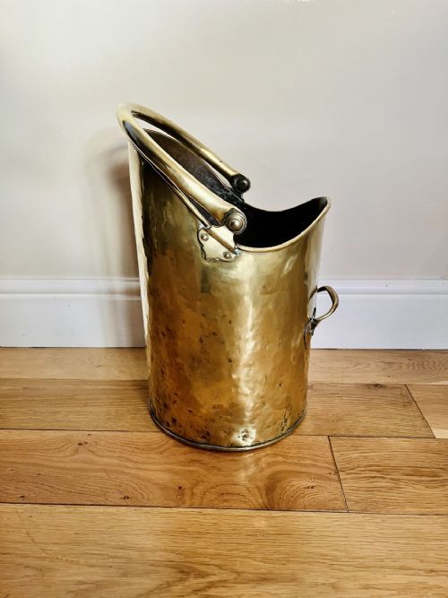 Antique Victorian Quality Brass Coal Scuttle
