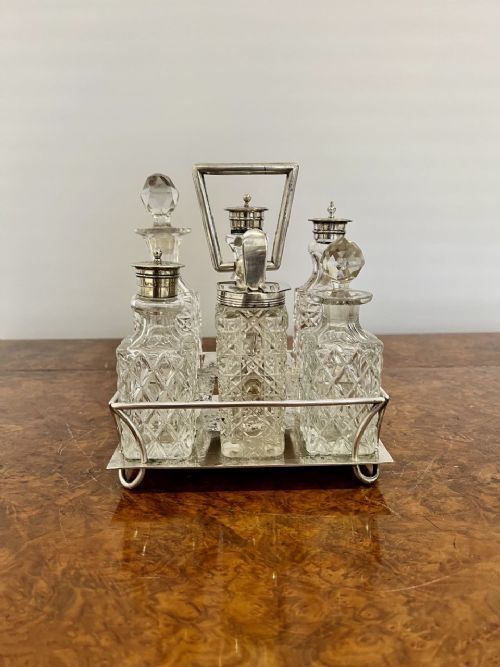 Antique Edwardian Silver Plated Cruet Set