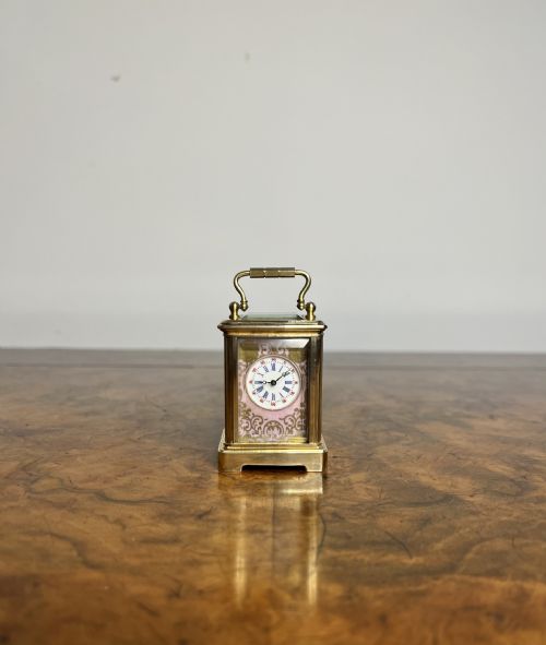 Stunning Antique Edwardian Quality Miniature Carriage Clock