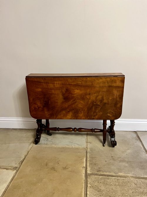 Antique Victorian Quality Burr Walnut Sutherland Table
