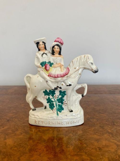 Antique Victorian Staffordshire 'Returning Home' Figure