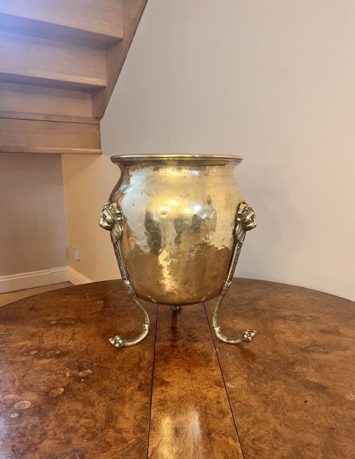 Stunning Quality Antique Victorian Brass Jardiniere
