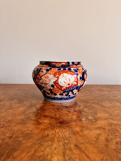 LOVELY ANTIQUE JAPANESE IMARI JARDINIERE - ADDITIONAL PHOTO 1