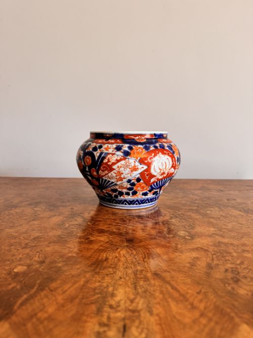LOVELY ANTIQUE JAPANESE IMARI JARDINIERE - ADDITIONAL PHOTO 2