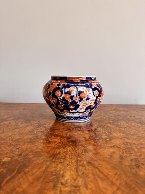 LOVELY ANTIQUE JAPANESE IMARI JARDINIERE - ADDITIONAL PHOTO 3