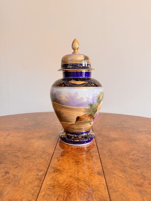 FINE QUALITY ANTIQUE VICTORIAN ROYAL VIENNA VASE GARNITURE - ADDITIONAL PHOTO 2