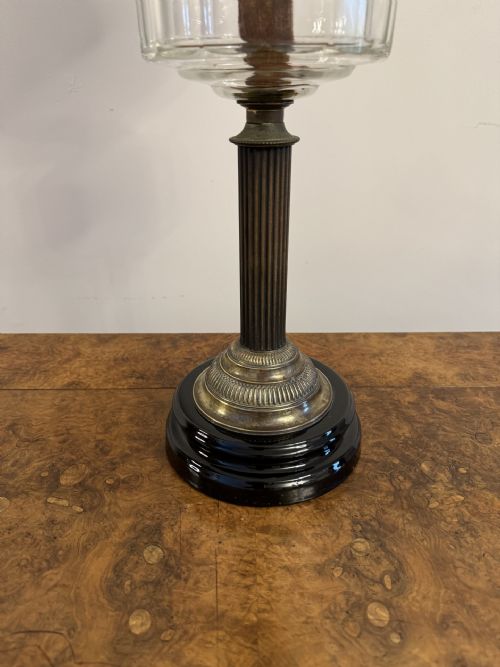 WONDERFUL QUALITY ANTIQUE VICTORIAN OIL LAMP - ADDITIONAL PHOTO 2