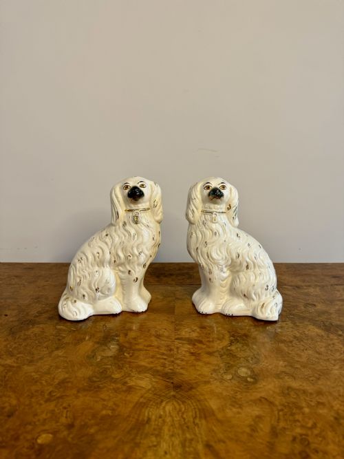Pair of Antique Victorian Staffordshire Dogs