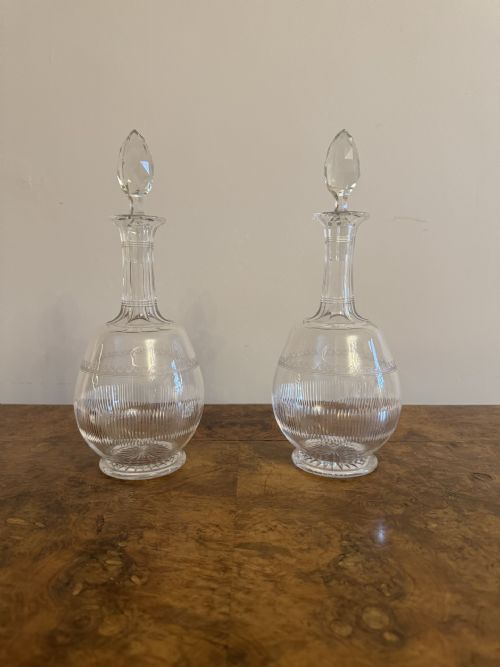 Stunning Pair of Antique Victorian Decanters