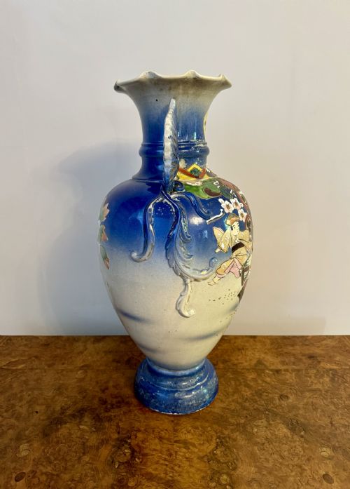 QUALITY LARGE ANTIQUE JAPANESE SATSUMA VASE - ADDITIONAL PHOTO 1