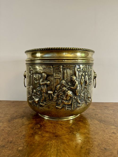 Wonderful Quality Antique Edwardian Brass Coal Bucket