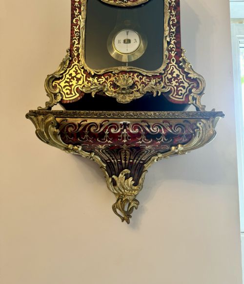 ANTIQUE 19TH CENTURY QUALITY FRENCH BOULLE BRACKET CLOCK WITH ORIGINAL BRACKET - ADDITIONAL PHOTO 2