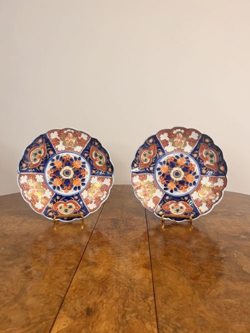 Fantastic Quality Pair of Antique Japanese Imari Plates