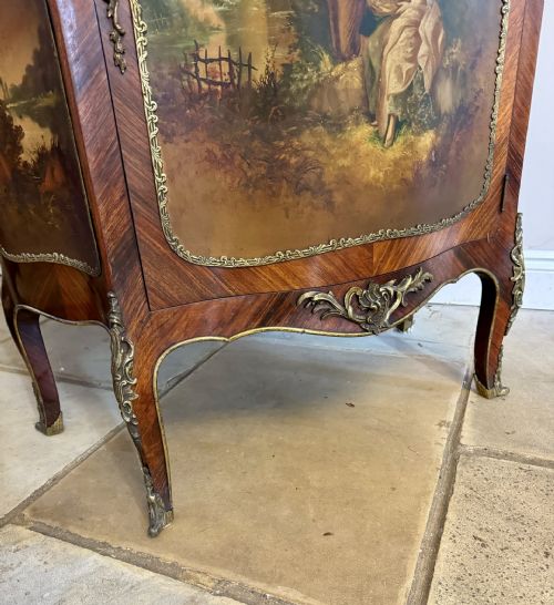 SUPERB QUALITY ANTIQUE VICTORIAN FRENCH KINGWOOD DISPLAY CABINET - ADDITIONAL PHOTO 1