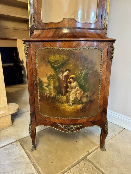 SUPERB QUALITY ANTIQUE VICTORIAN FRENCH KINGWOOD DISPLAY CABINET - ADDITIONAL PHOTO 3
