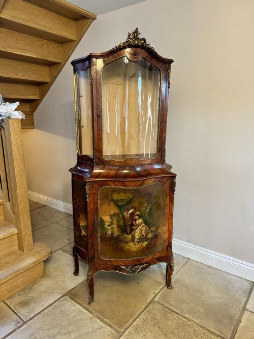 SUPERB QUALITY ANTIQUE VICTORIAN FRENCH KINGWOOD DISPLAY CABINET - ADDITIONAL PHOTO 7