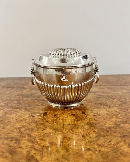 Antique Victorian Quality Silver Plated Tea Caddy