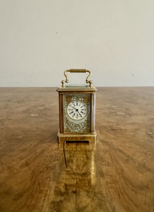 Fine Quality Antique Edwardian Miniature Carriage Clock