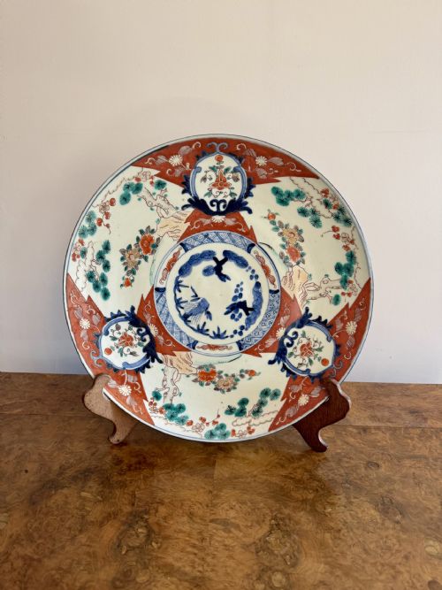 LOVELY QUALITY ANTIQUE LARGE JAPANESE IMARI PLATE