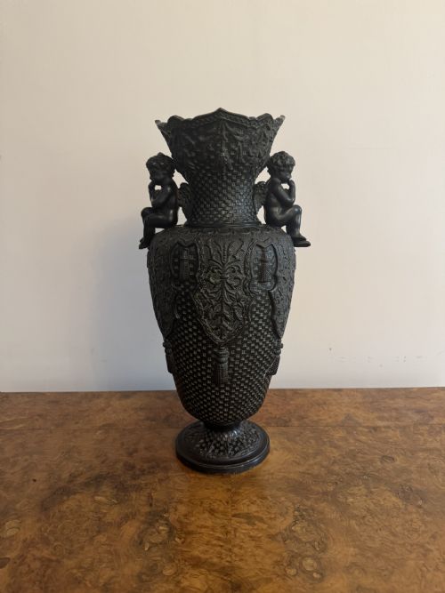 ELEGANT PAIR OF ANTIQUE VICTORIAN VASES BY BERNHARD BLOCH - ADDITIONAL PHOTO 5