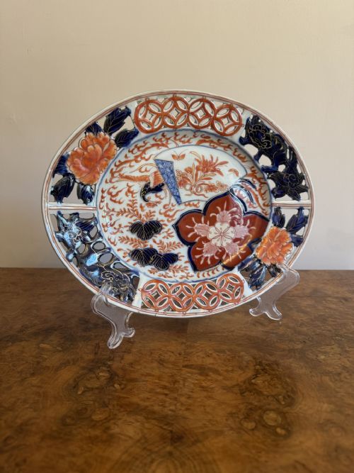 UNUSUAL QUALITY ANTIQUE JAPANESE IMARI OVAL PLATE - ADDITIONAL PHOTO 2