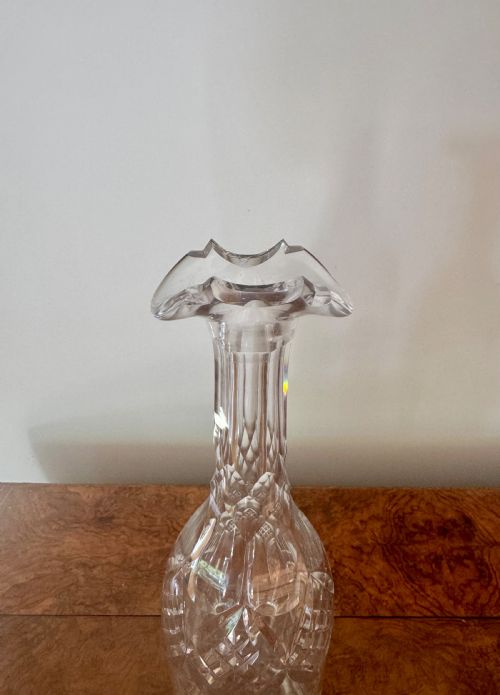 UNUSUAL TRIO OF ANTIQUE EDWARDIAN CUT GLASS DECANTERS - ADDITIONAL PHOTO 3