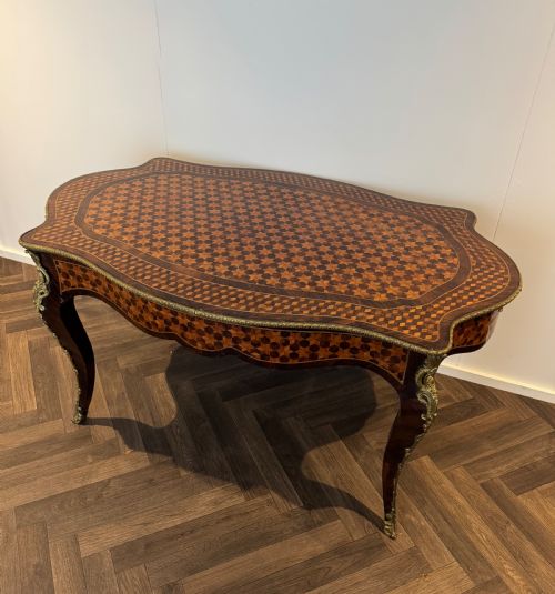 MAGNIFICENT QUALITY FRENCH ANTIQUE ROSEWOOD PARQUETRY INLAID CENTRE TABLE - ADDITIONAL PHOTO 3
