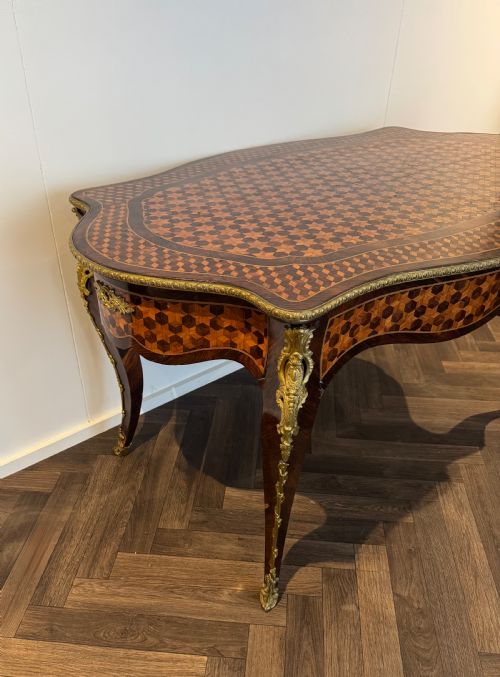 MAGNIFICENT QUALITY FRENCH ANTIQUE ROSEWOOD PARQUETRY INLAID CENTRE TABLE - ADDITIONAL PHOTO 5