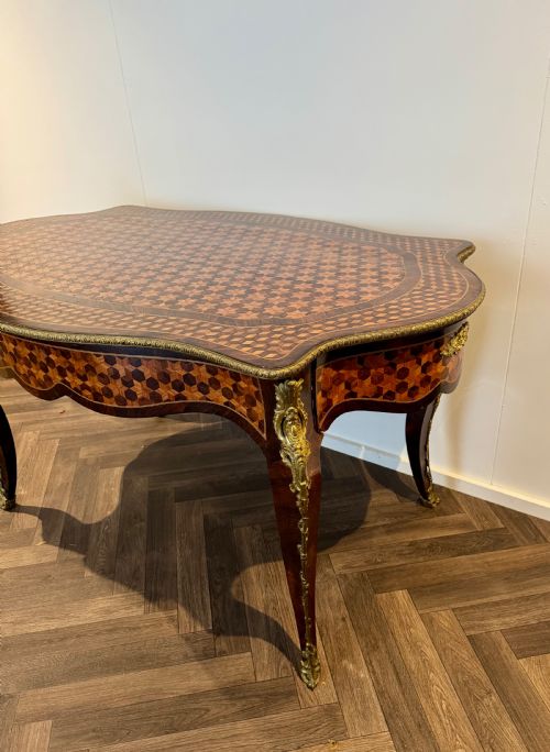 MAGNIFICENT QUALITY FRENCH ANTIQUE ROSEWOOD PARQUETRY INLAID CENTRE TABLE - ADDITIONAL PHOTO 6