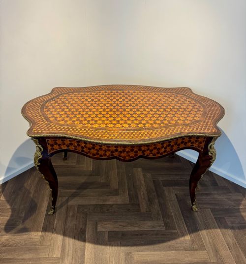 MAGNIFICENT QUALITY FRENCH ANTIQUE ROSEWOOD PARQUETRY INLAID CENTRE TABLE - ADDITIONAL PHOTO 7