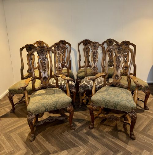FANTASTIC QUALITY SET OF TEN ANTIQUE VICTORIAN WALNUT DINING CHAIRS - ADDITIONAL PHOTO 17