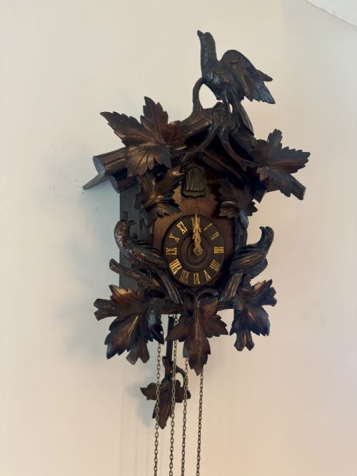 FINE QUALITY ANTIQUE 19TH CENTURY BLACK FOREST CUCKOO CLOCK - ADDITIONAL PHOTO 7