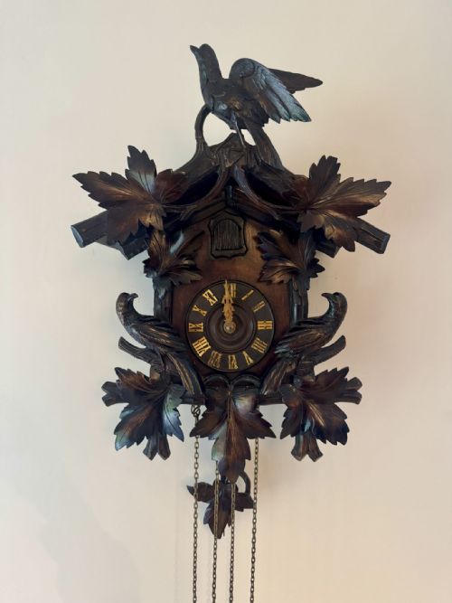FINE QUALITY ANTIQUE 19TH CENTURY BLACK FOREST CUCKOO CLOCK - ADDITIONAL PHOTO 8