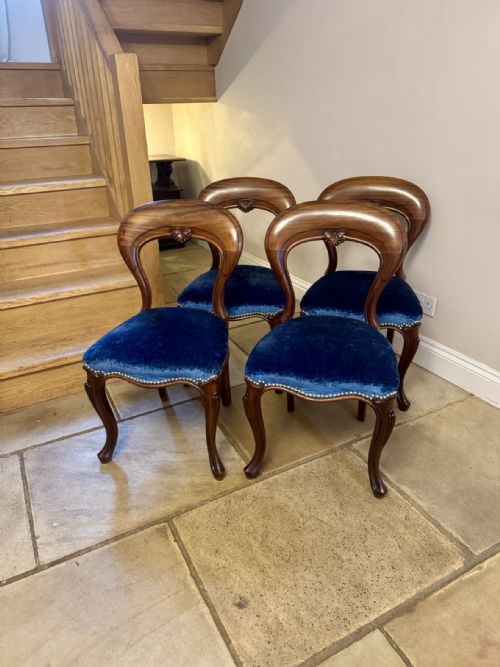 FANTASTIC QUALITY SET OF FOUR ANTIQUE VICTORIAN MAHOGANY DINING CHAIRS - ADDITIONAL PHOTO 2
