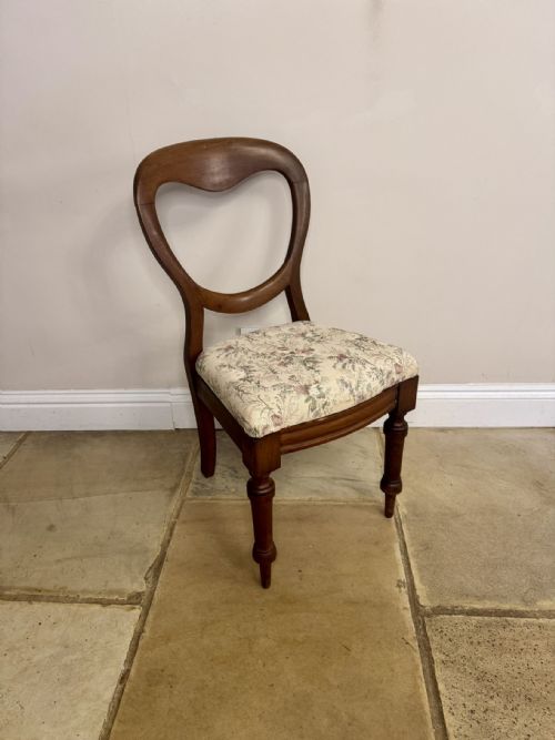 FINE QUALITY SET OF SIX ANTIQUE VICTORIAN MAHOGANY BALLOON BACK DINING CHAIRS - ADDITIONAL PHOTO 5